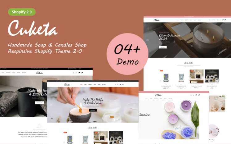 Cuketa Handmade Soap Candles Shop Responsive Shopify Theme #414437