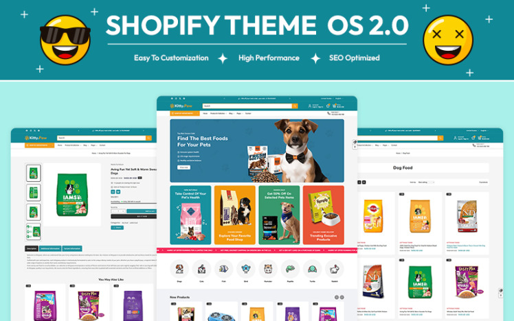 Kittypaw Pet Food Pet Nutrition Shop Multipurpose Shopify Responsive Theme #417209