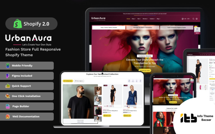 Urban aura Fashion And Mega Store Multipurpose Shopify Theme #417208