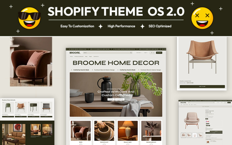 Broome Home Furniture Interior Decor Multipurpose Shopify Responsive Theme #419705