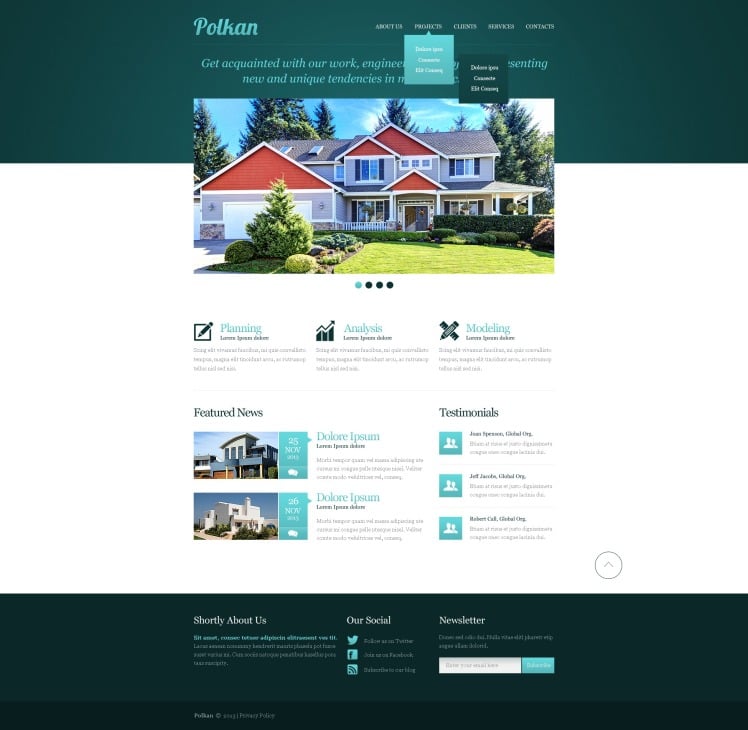 Real Estate Agency Responsive Website Template 42556