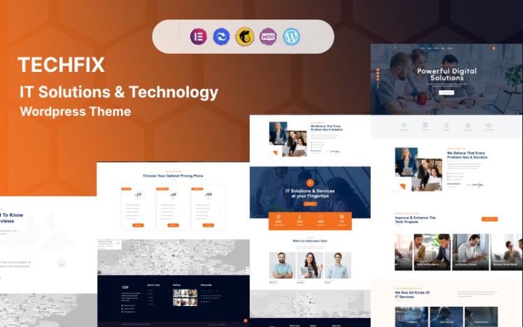 Techfix - IT Solutions & Technology Wordpress Theme #426889