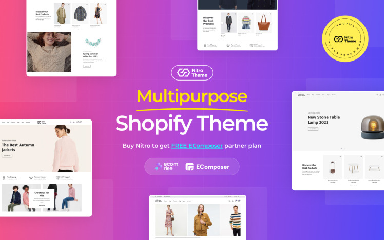 Nitro Free Multipurpose Shopify Theme #429450