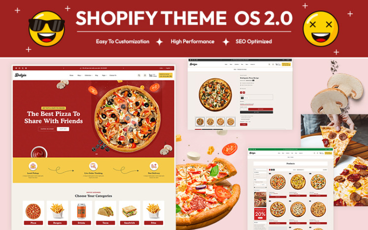Delizia Fast Food Restaurant Cafes Store Multipurpose Shopify Responsive Theme #432121