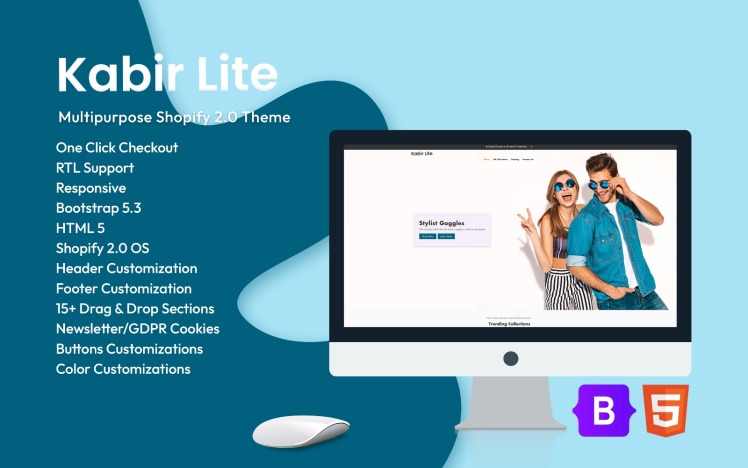 Kabir Lite Multipupose Shopify Theme Free Shopify Theme #439773