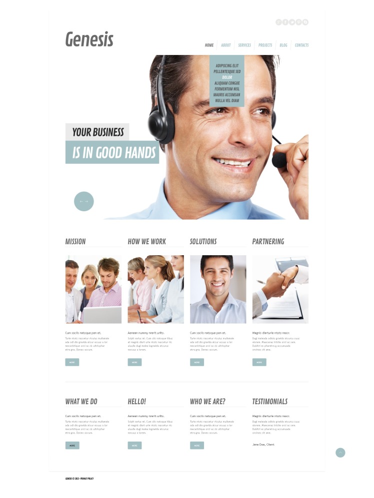 Management Company Responsive WordPress Theme #44288