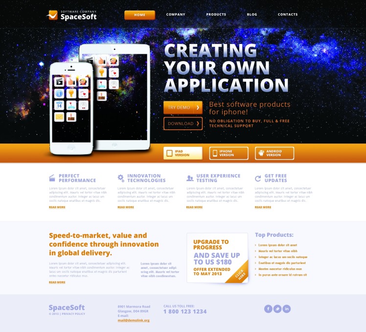 Software Company WordPress Theme #44548