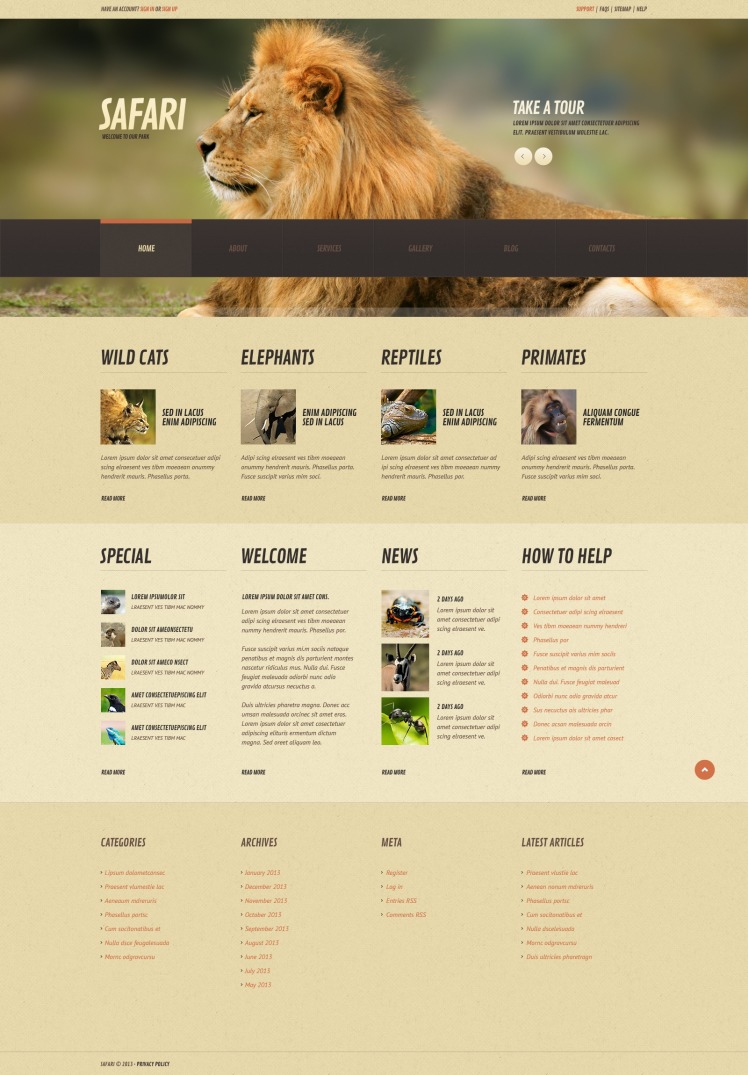 Wild Life Responsive WordPress Theme