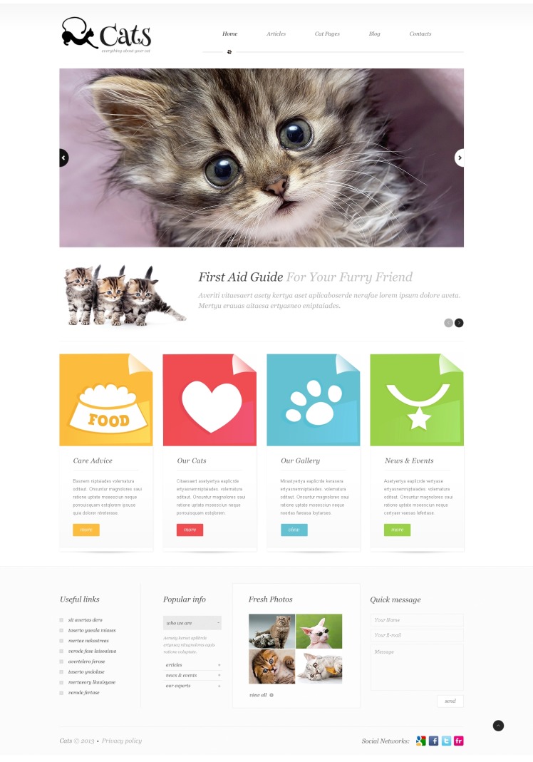 About Cats WordPress Theme