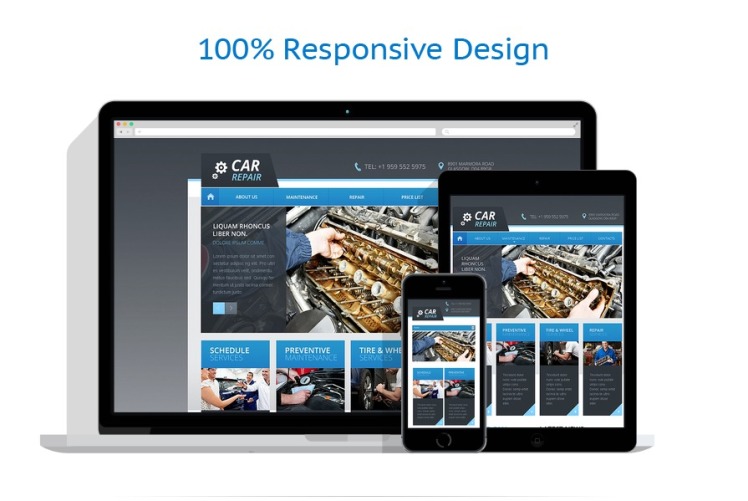 Car Repair Responsive Website Template #46200