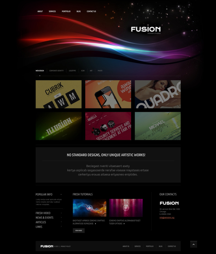 Futuristic Design Studio WordPress Theme