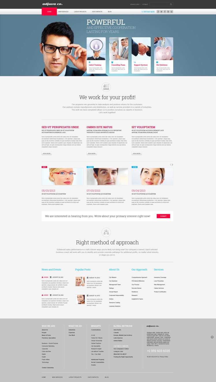 Metallic Management Business WordPress Theme