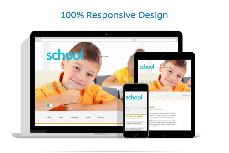 Primary School Responsive WordPress Theme #47012