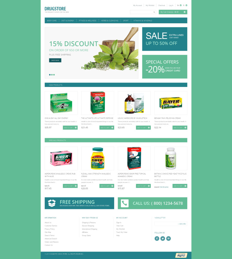 Drugstore Magento Themes