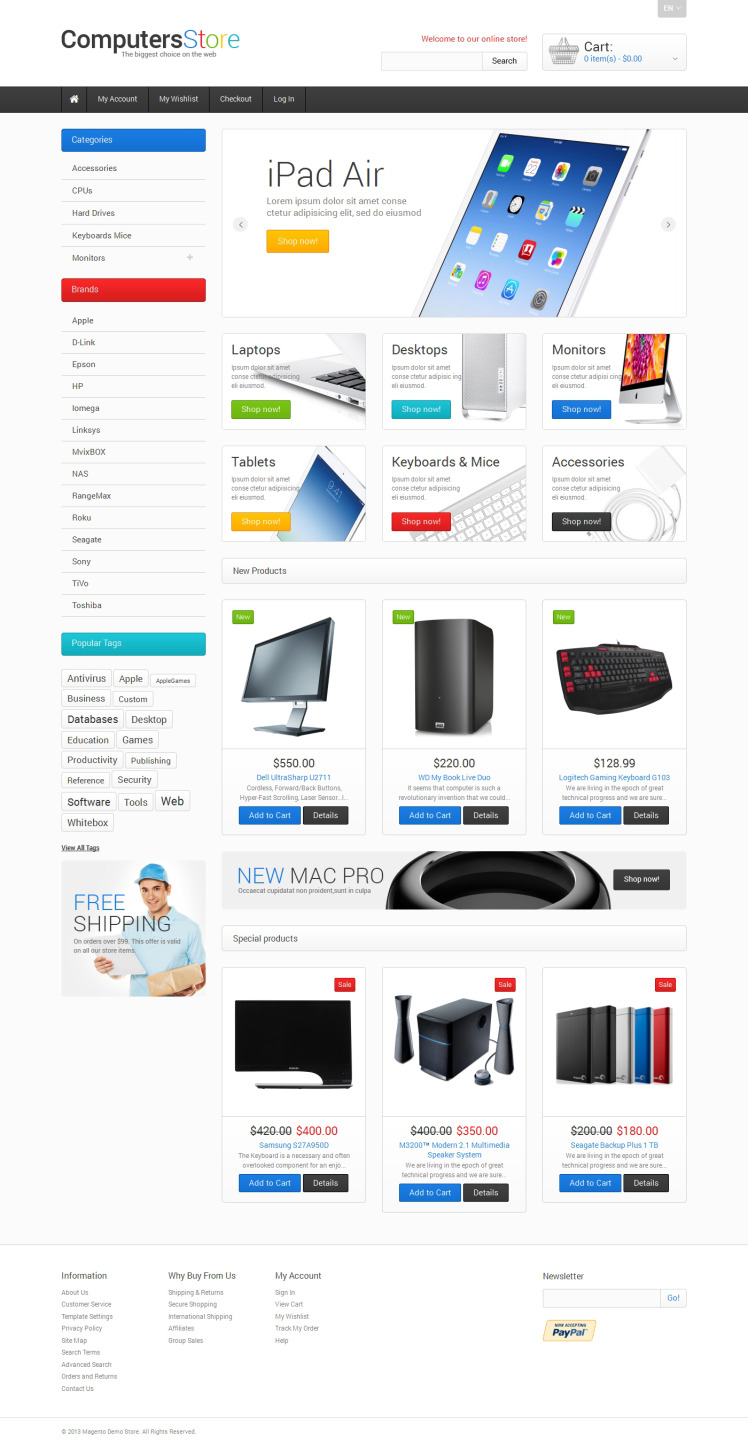 The Biggest Computers Store Magento Themes