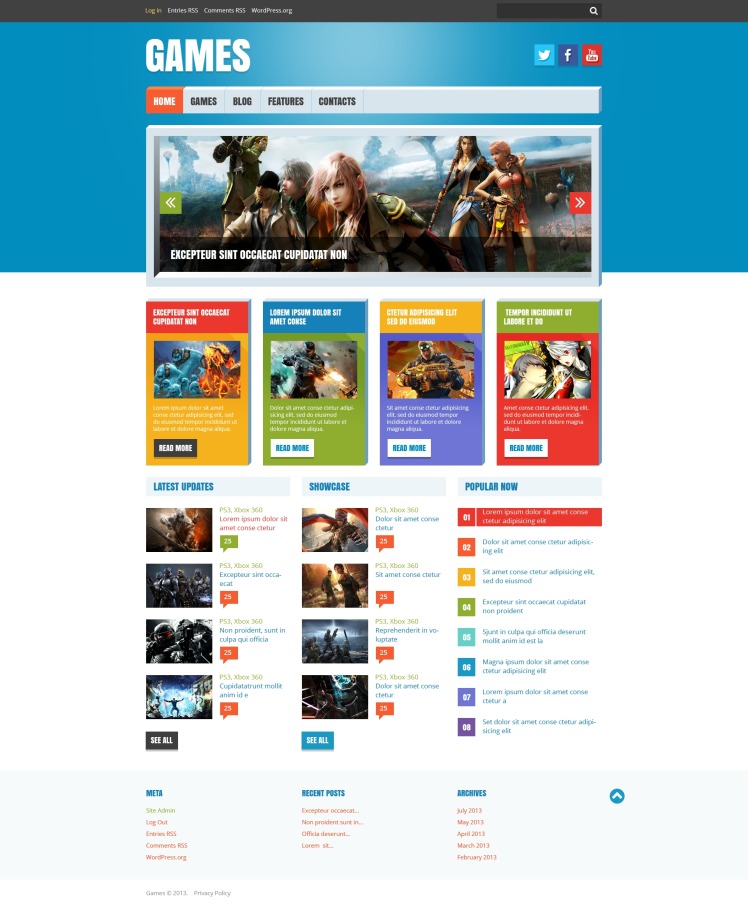 Game Reviews WordPress Theme #47780