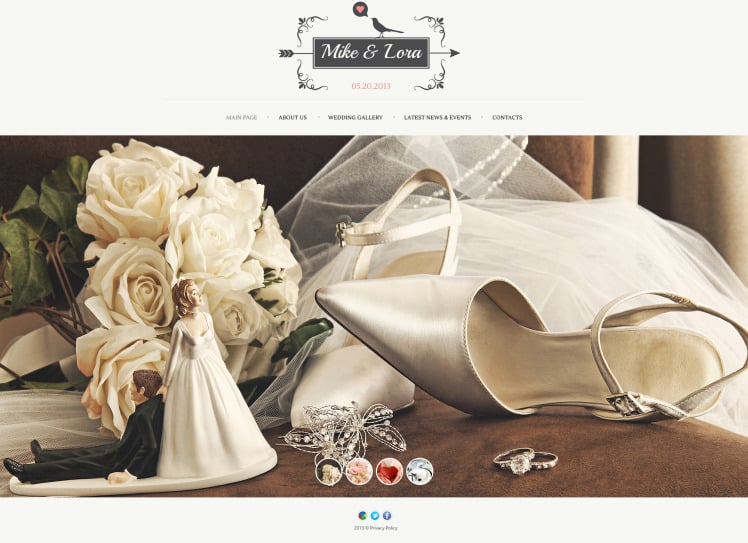Wedding Album Website Template 47762