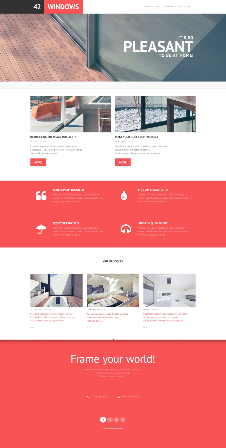 Window Responsive WordPress Theme #47785