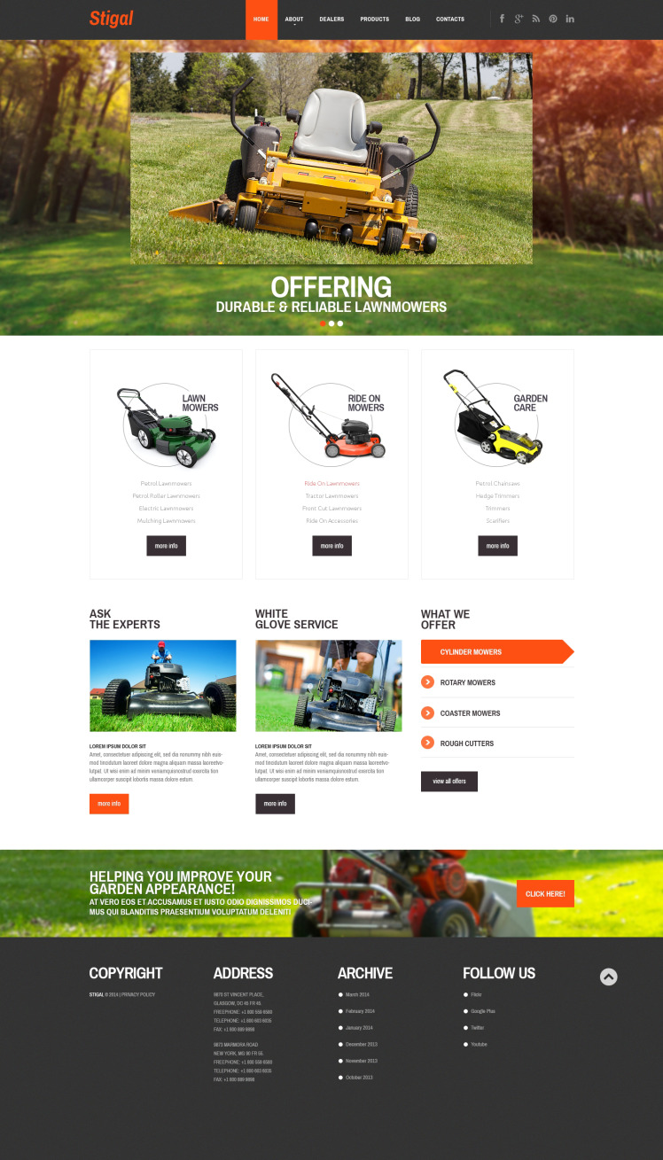 Landscape Design Responsive WordPress Theme