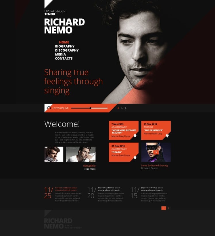 Singer Responsive Website Template 47843