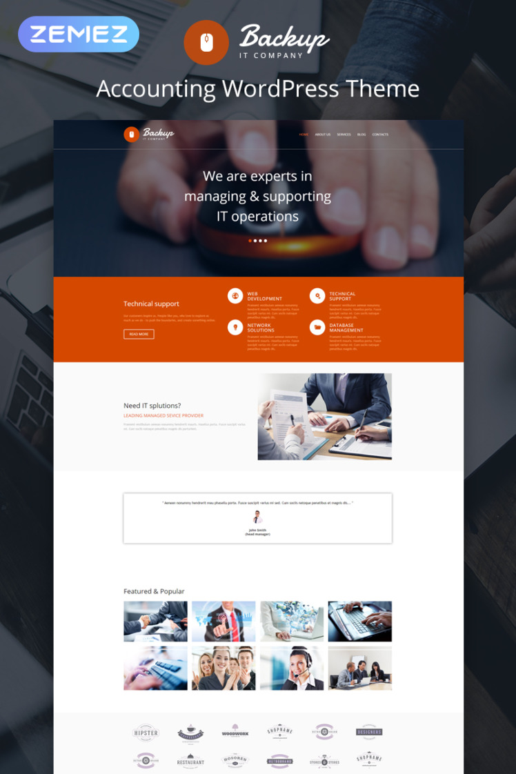 Backup Accounting Multipurpose Modern Elementor WordPress Themes