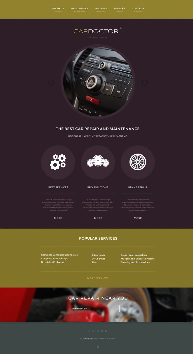Car Repair Responsive Website Template 47923