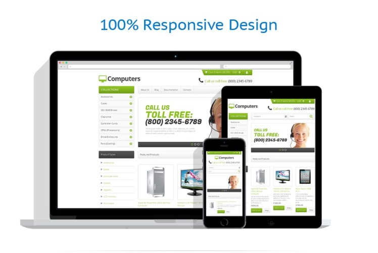 Computer Store Responsive Shopify Theme #47942