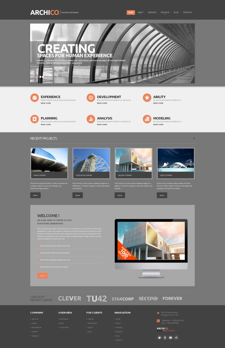 Construction Company Responsive WordPress Theme #48188