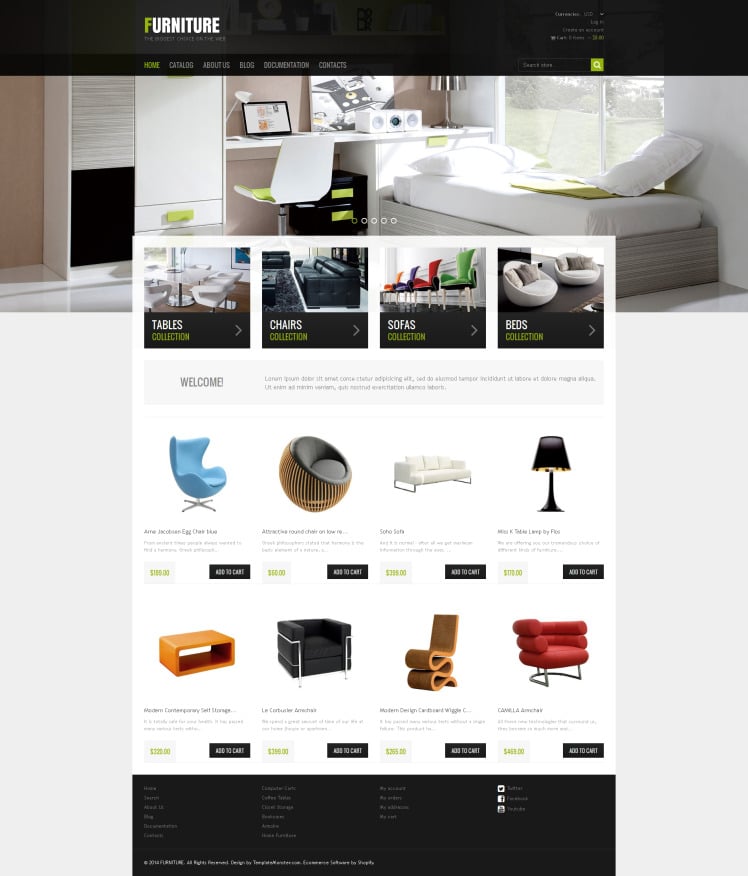 Furniture Responsive Shopify Theme #48106