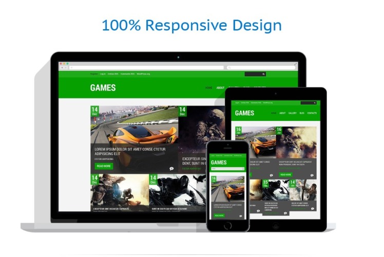 Game Portal Responsive WordPress Theme #48248