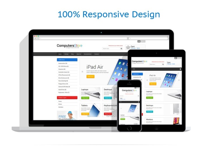 Computer Store Responsive Shopify Theme #48357