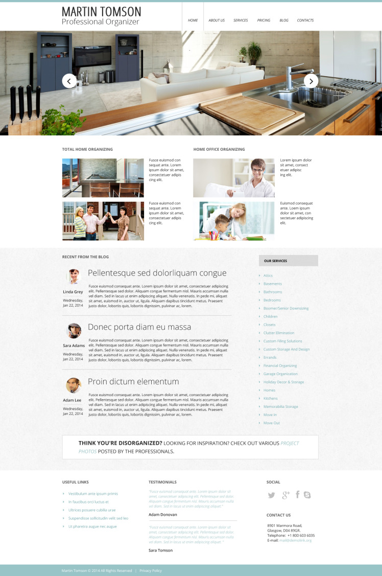 Interior Design Responsive Website Template #48394