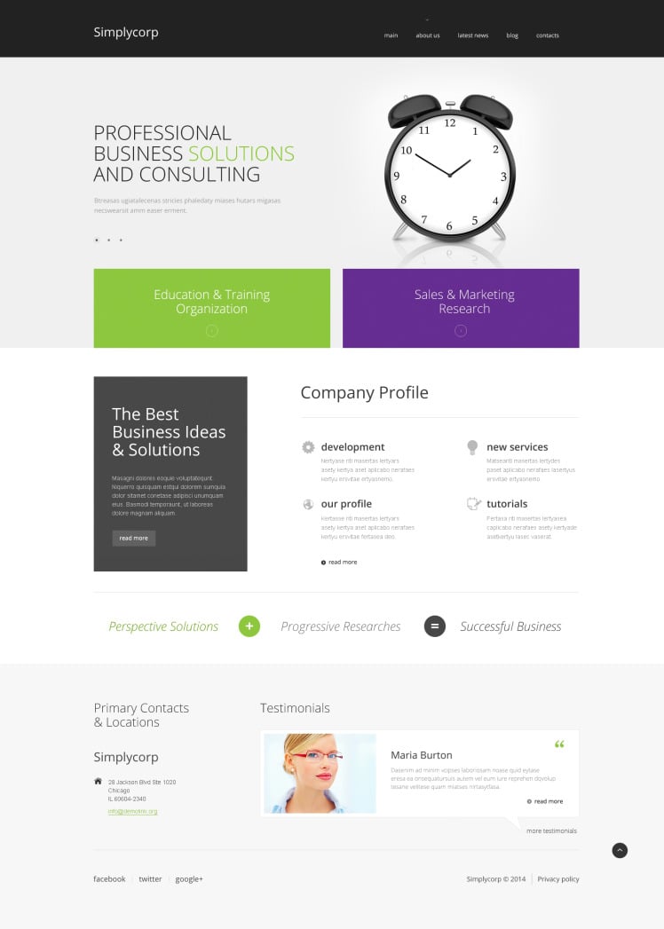 Simplycorp WordPress Theme