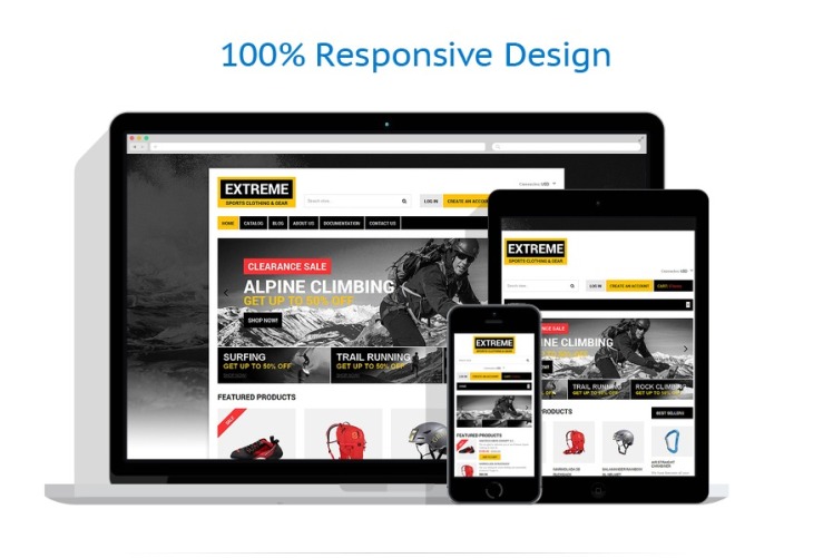Extreme Sports Responsive Shopify Theme #48616