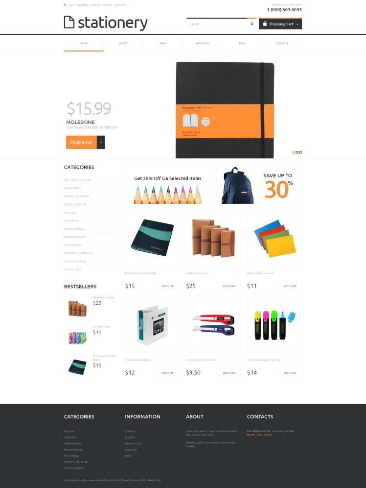 Stationery Responsive WooCommerce Theme