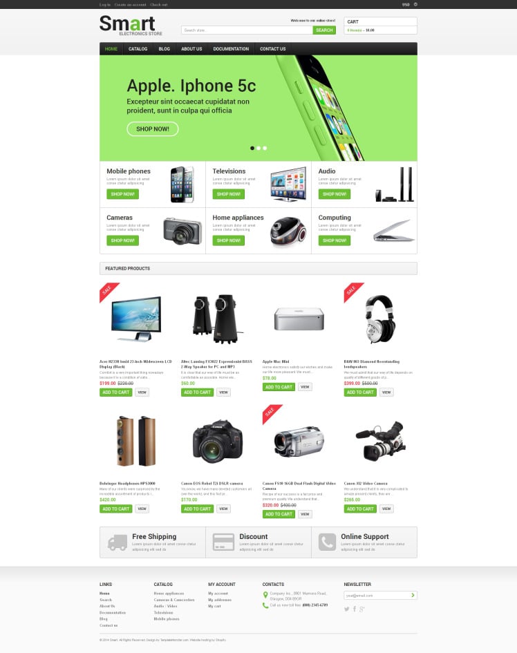 Electronics Store Responsive Shopify Theme #48792
