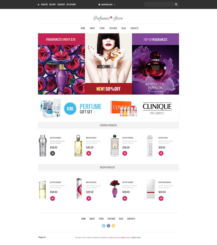 Cosmetics Store Responsive WooCommerce Theme