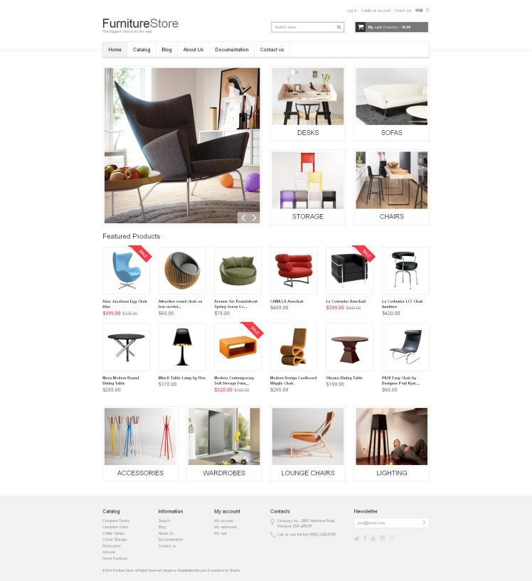 Furniture Responsive Shopify Theme #48825