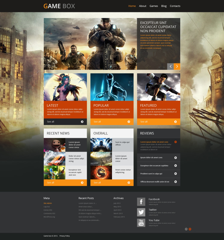 Game Portal WordPress Theme #48834