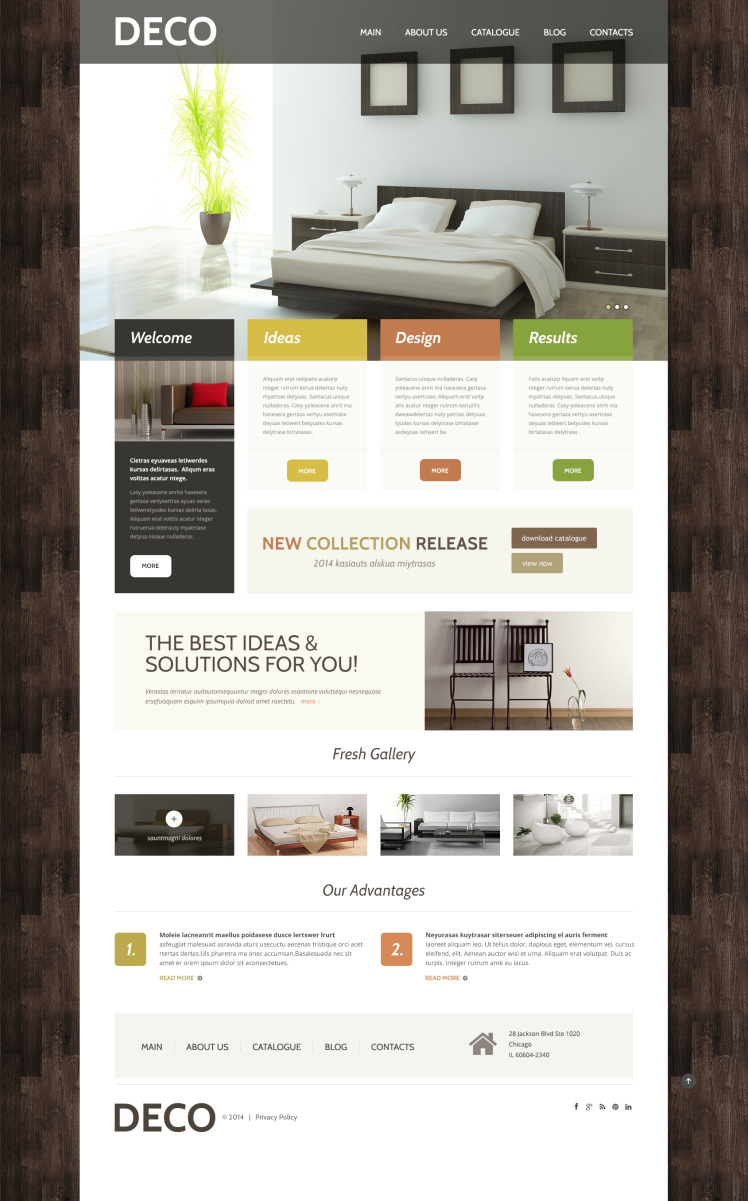 Interior Design Responsive WordPress Theme #48830