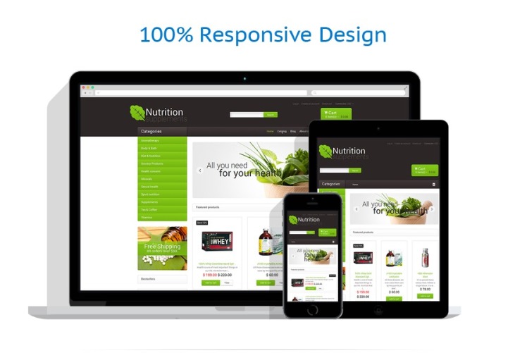 Nutrition Store Responsive Shopify Theme #48997