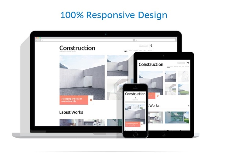 Construction Company Responsive WordPress Theme #49012