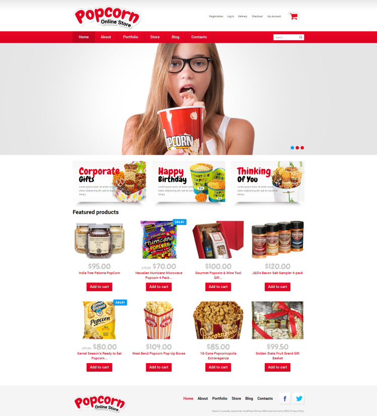Popcorn Online Store WooCommerce Theme
