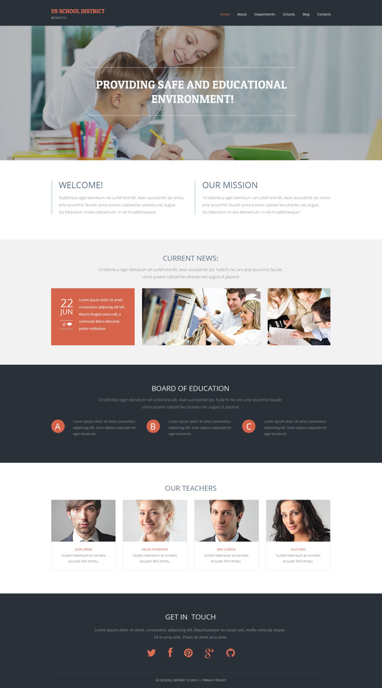 Primary School Responsive WordPress Theme