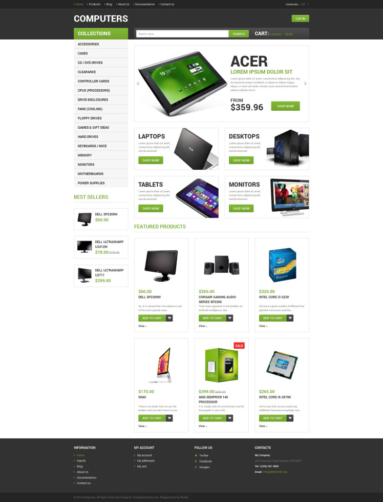 Computer Store and Repair Shopify Theme #49166