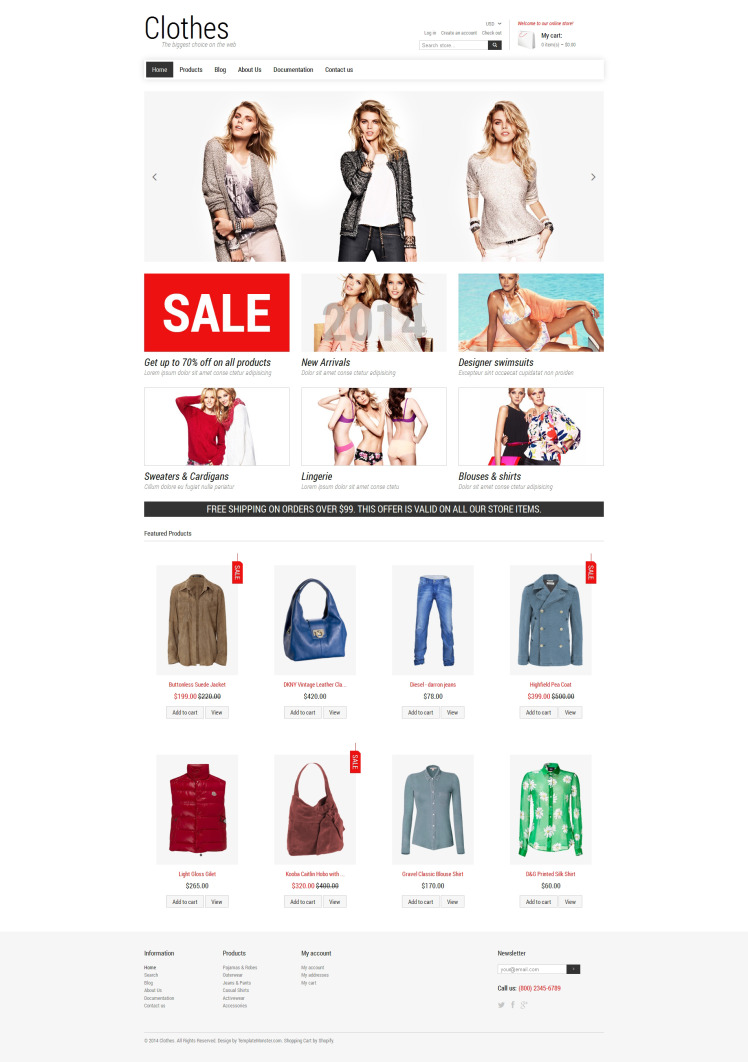 Fashion Store Responsive Shopify Theme #49109