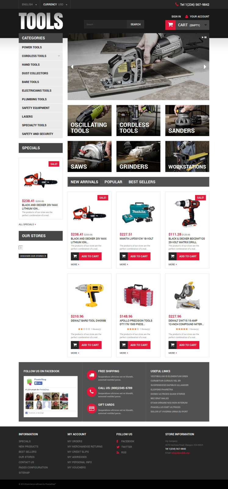Online Tools PrestaShop Themes