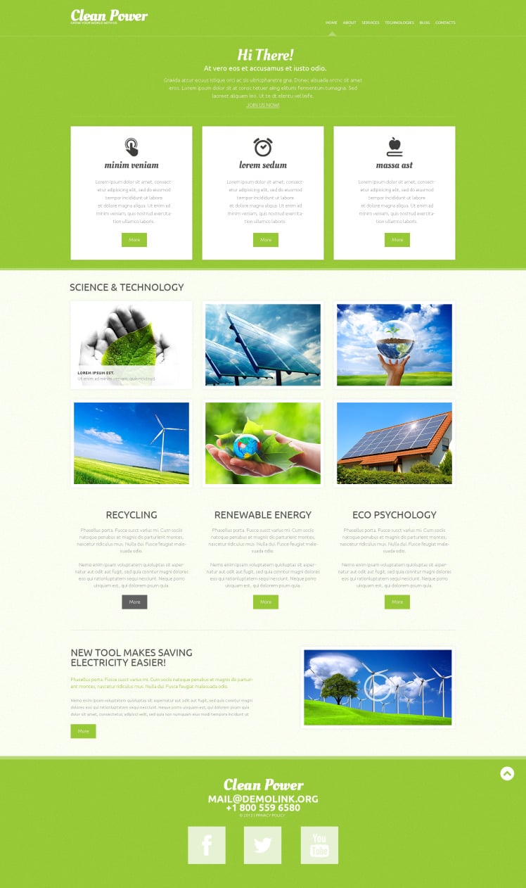 Alternative Power Responsive WordPress Theme