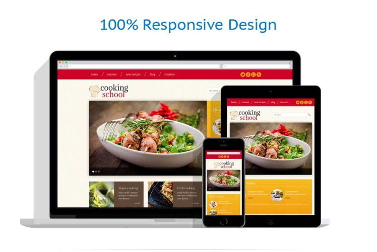 Cooking School Responsive WordPress Theme #49228