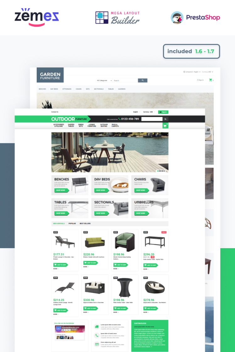 Garden Furniture Outdoor Furniture Template PrestaShop Themes